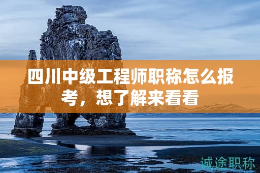 四川中级工程师职称怎么报考，想了解来看看