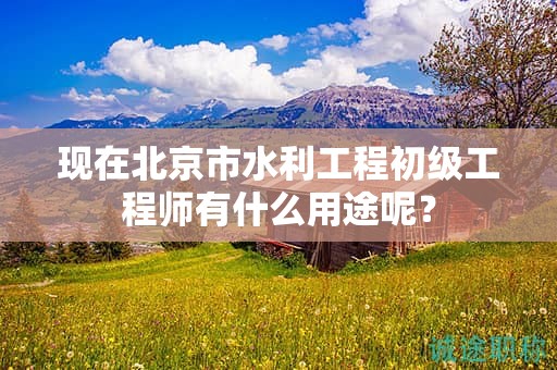 现在北京市水利工程初级工程师有什么用途呢？