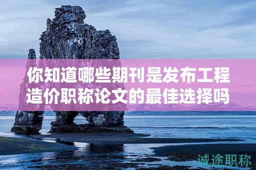 你知道哪些期刊是发布工程造价职称论文的最佳选择吗？