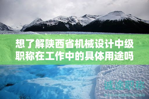 想了解陕西省机械设计中级职称在工作中的具体用途吗？