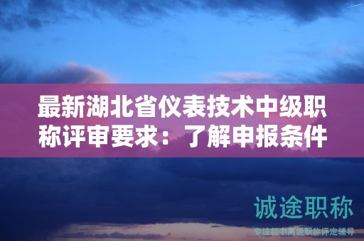 最新湖北省仪表技术中级职称评审要求：了解申报条件有何变化？