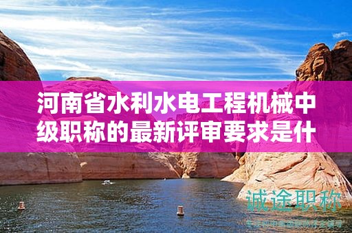 河南省水利水电工程机械中级职称的最新评审要求是什么？