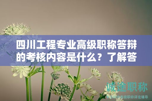 四川工程专业高级职称答辩的考核内容是什么？了解答辩评审标准和要求