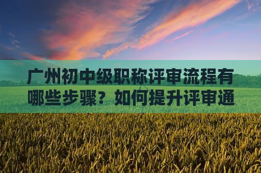 广州初中级职称评审流程有哪些步骤？如何提升评审通过率？