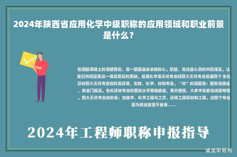 2024年陕西省应用化学中级职称的应用领域和职业前景是什么？